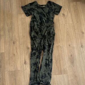 Tie-Dye Jumpsuit treasure & bond in Black and Green L 10/12